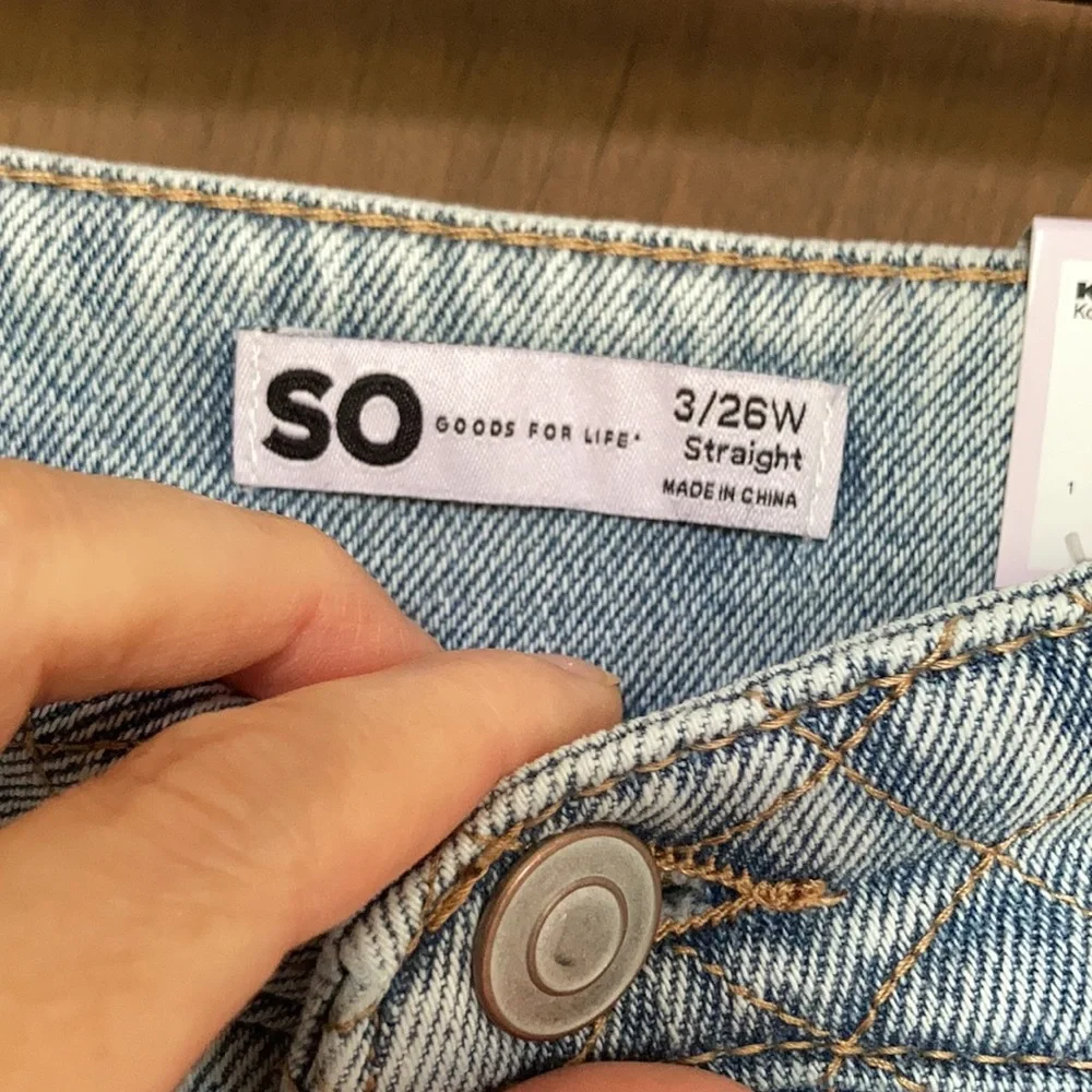 Relisting❌Super highrise straight woven denim jean pant quilted design waistband - Picture 9 of 17